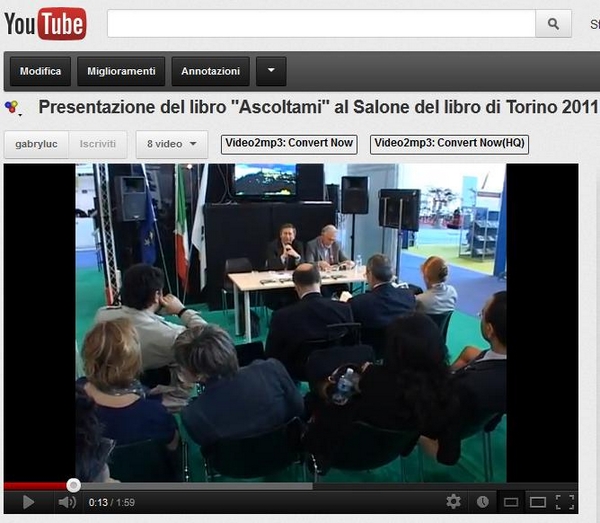 Presentazione del libro -Ascoltami- al salone del libro di Torino - 2011
