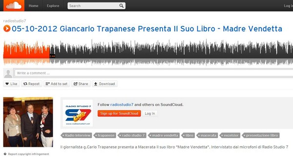 Audio intervista a Giancarlo Trapanese che presenta il suo libro - Madre Vendetta