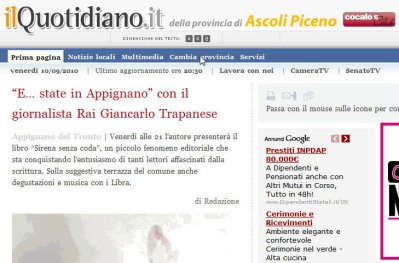 Recensione di Sirena Senza Coda - Il Quotidiano.it - Web
