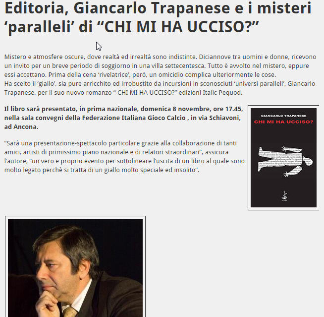 Catanzaro Politica - Alfonso Scalzo scrive sull'anteprima del nuovo libro di Giancarlo Trapanese